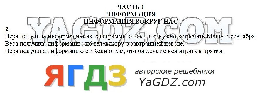 Задания из учебника. Часть 1 : 2 - решение Задания из учебника. Часть 1 : 2 - решение